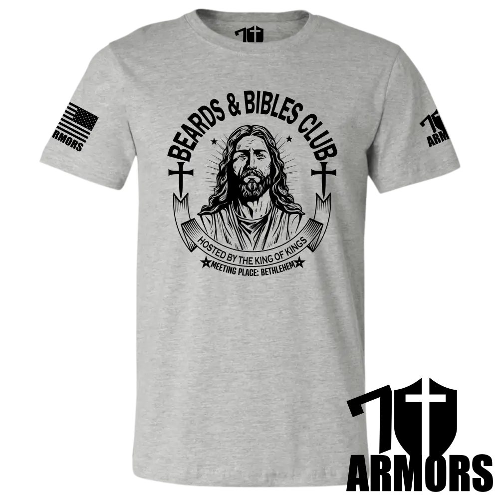 Beards And Bibles Club T-Shirt Sm / Gray T-Shirts