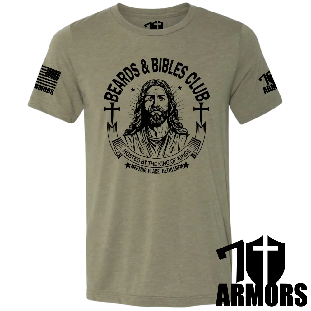 Beards And Bibles Club T-Shirt Sm / Od Green T-Shirts