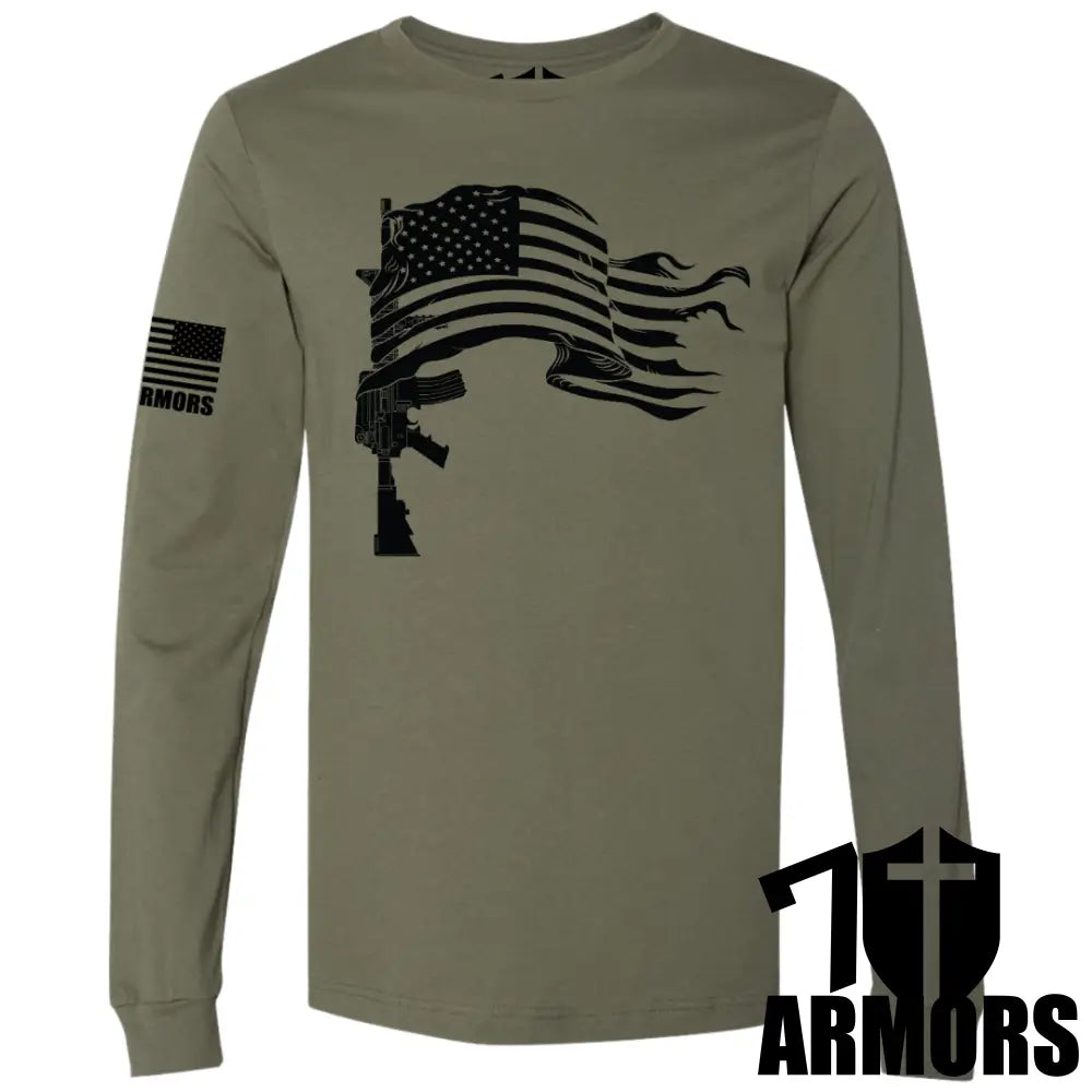 In Defense Of Liberty Long Sleeve Sm / Od Green