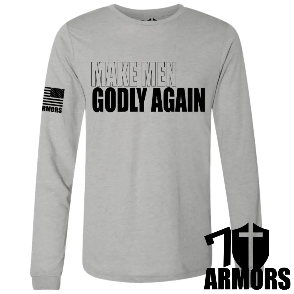 Make Men Godly Again Long Sleeve Sm / Gray